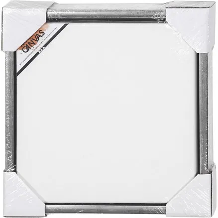 ArtistLine Canvas med ram, utv. mått 34x34 cm, djup 3 cm, vit, anti