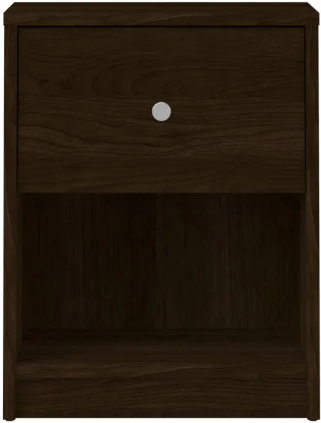 TVILUM May Sängbord - brunt trä, med 1 låda och 1 fack