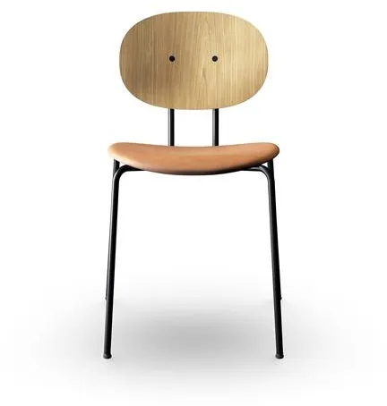 Sibast Furniture Piet Hein Matstol Svart i Ek och Konjaksfärgat Läder
